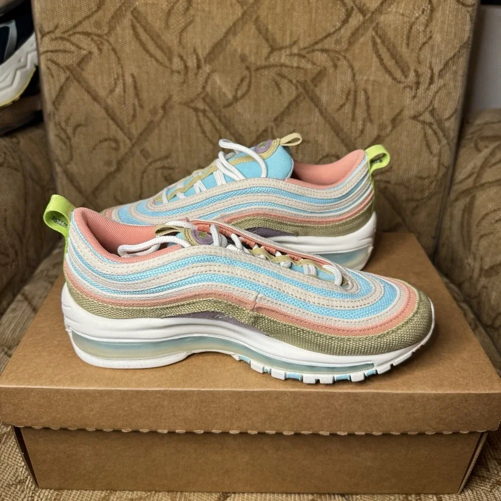 [DQ4126-400] Grade School Nike AIR MAX 97 SE GS 'SUN CLUB - COPA WHEAT GRASS' 6Y